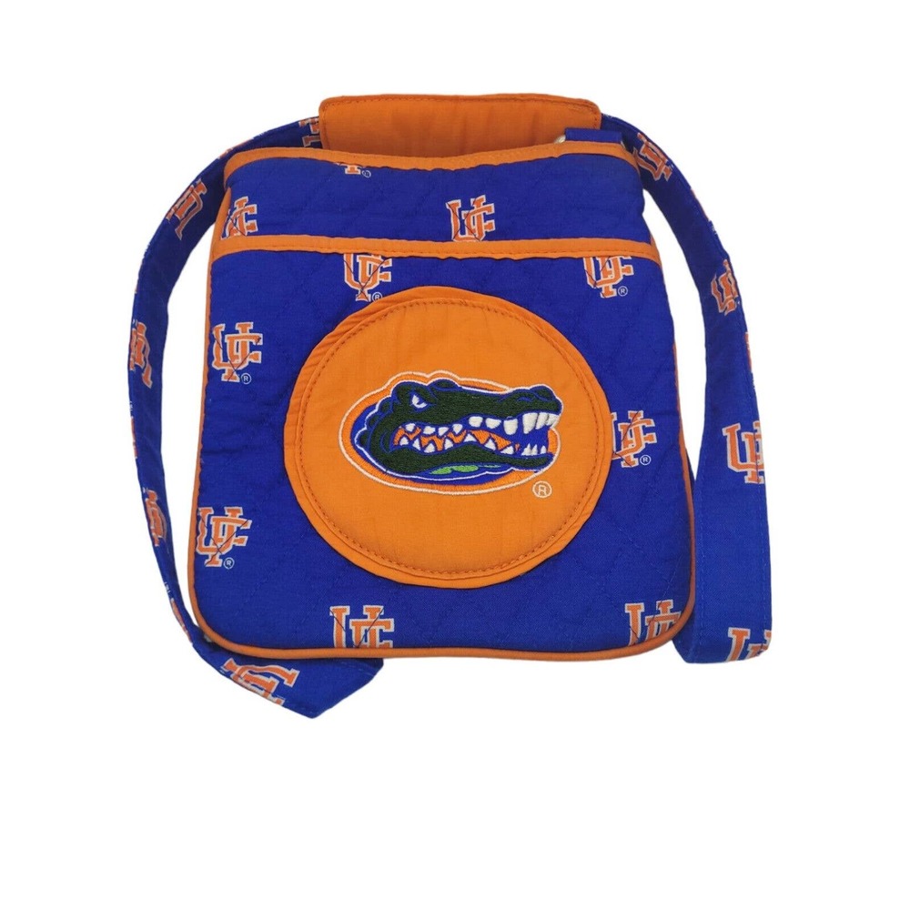 Uni of Florida Gator Bagamore Collection Tote Shoulder Bag Blue Orange Quilt
